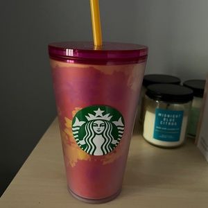 Starbucks cup with straw